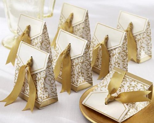 Sunvary 100 Gold Gift Boxes Candy Favor Box Wedding Decoration Party Decoration New Craft Decoration Thanksgiving Gifts Christmas Gifts