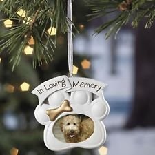 Loving Memory Dog Memorial Christmas Ornament Photo
