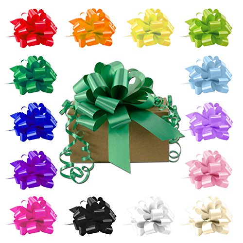 Set of 4 Security Gift Boxes with 5 Pull String Bows – Choose From 15 Colors – Perfect For The Holidays