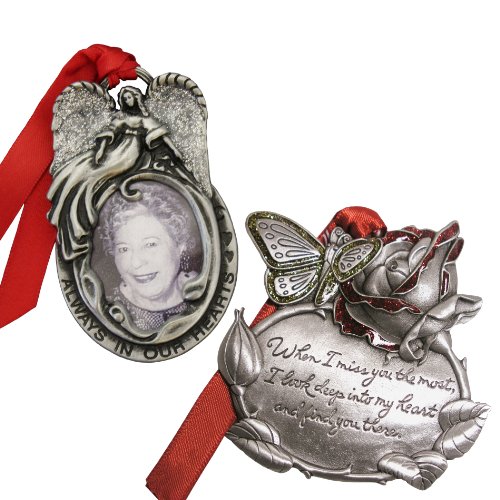 Gloria Duchin 2-Piece Memorial Ornament Set, Set A