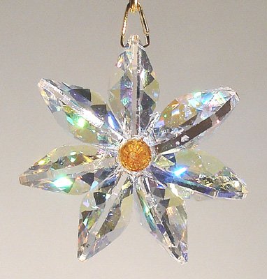 Aurora Borealis Crystal Daisy with Swarovski Crystal