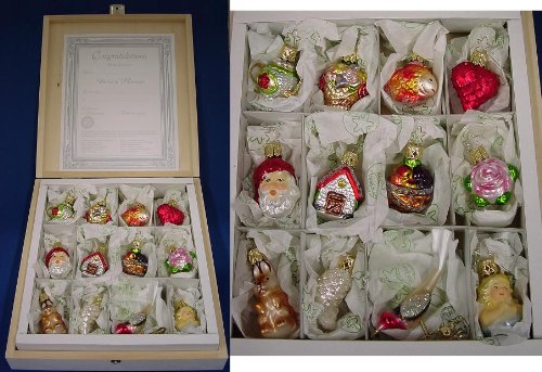 Bride’s Tree Ornaments Mini Set of 12 By Inge-Glas, Hand Made in Germany