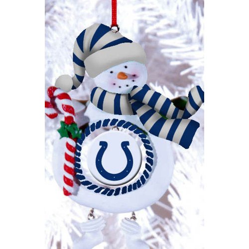 Indianapolis Colts Jolly Snowman Christmas Ornament