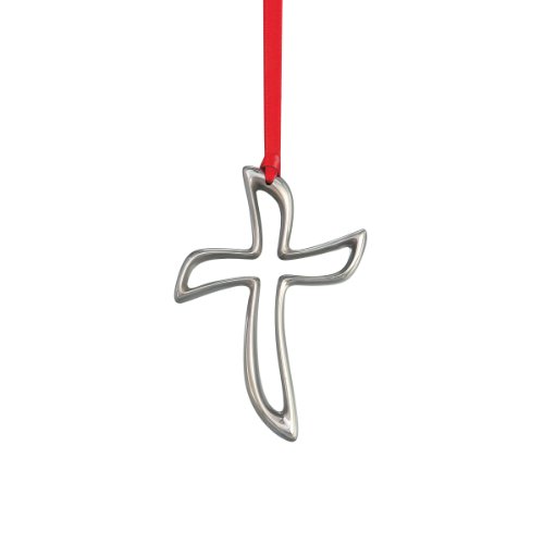 Nambe Holiday Alloy Cross Ornament