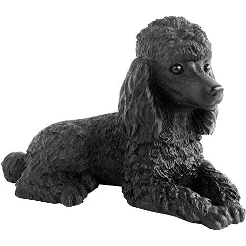 Sandicast Sculpture, Small, Lying Black Poodle