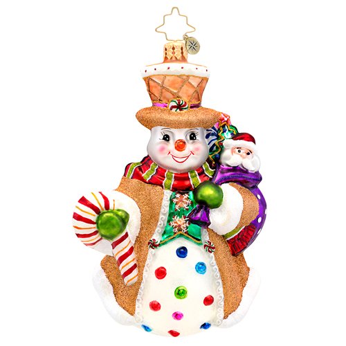 Christopher Radko Waffle Wally Gingerbread Themed Christmas Ornament – New for 2014 – 4.5″h. – 1017195