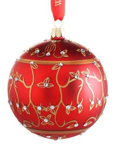 Waterford Jewel Holiday Scroll Ball