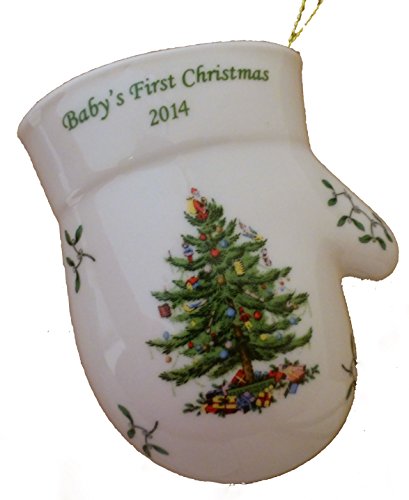 Spode Christmas Tree 2014 Baby’s First Christmas Mitten Ornament