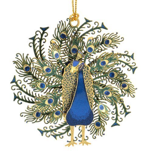 ChemArt 2.5″ Collectible Keepsakes Peacock Christmas Ornament