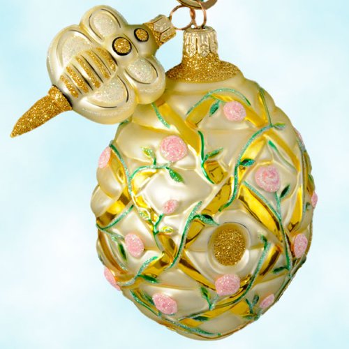 Patricia Breen Christmas Ornaments, Trelliage Beehive, Pink, 2000, 2043, Roses on lattice
