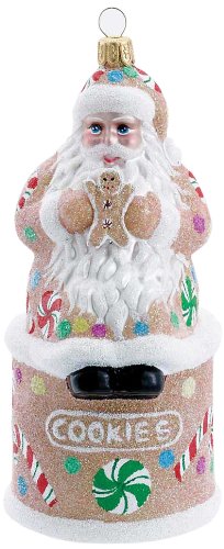 David Strand Kurt Adler Cookies for Santa Gingerbread Ornament, 5.9-Inch