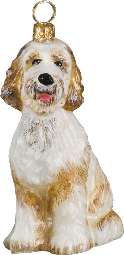 The Pet Set Blown European Glass Dog Ornament by Joy To The World Collectibles – Golden Doodle
