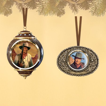 John Wayne The Duke Christmas Ornaments Set #2 includes Best in the West and Buckle Down (Set of 2)