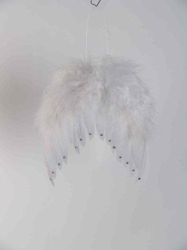 Sage & Co. Feathered Angel Wings Christmas Ornament