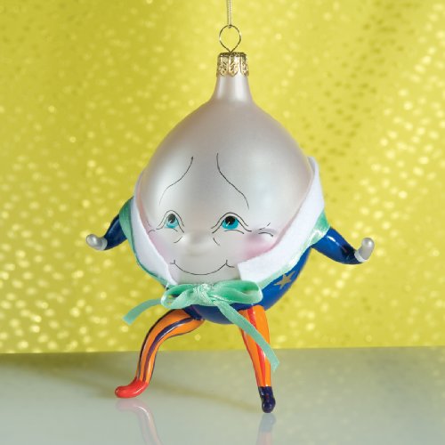 De Carlini Humpty Dumpty Italian Mouthblown Glass Christmas Ornament