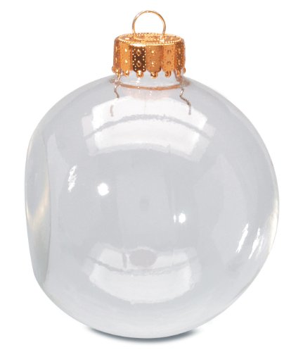 Darice 2610-55 6-Piece Glass Flat Sided Shaped Ornament, Clear Glass, 2 5/8-Inch