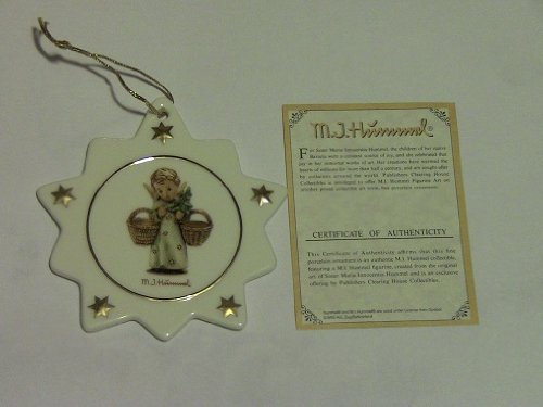 M.I. Hummel Porcelain Star Shaped Christmas Tree Ornament #B552 Christmas Angel