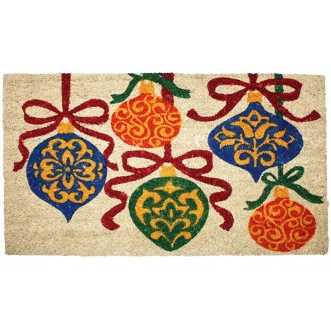 J & M Home Fashions Holiday Ornaments Vinyl Back Coco Doormat, 18 by 30-Inch