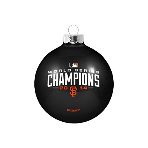 San Francisco Giants 2014 World Champions 2 5/8” Glass Christmas Tree Ornament-Black
