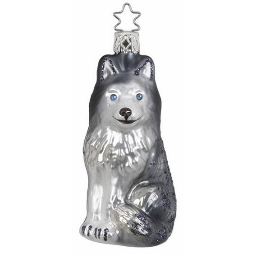 Inge Glas Husky Dog Christmas Ornament 68804