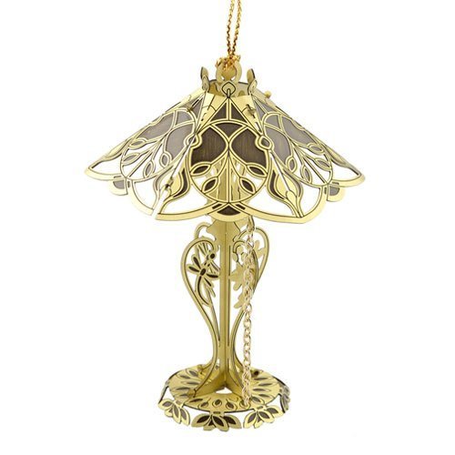 ChemArt 2.5″ Collectible Keepsakes Brass Classic Tiffany Lamp Christmas Ornament