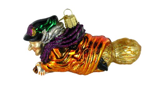 Old World Christmas Witch on Broomstick Ornament