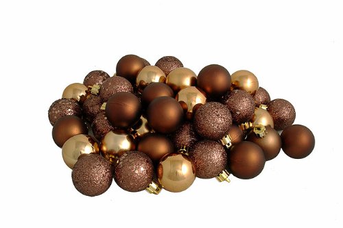 Vickerman 4-Finish Ball Ornament, 40mm, Mocha