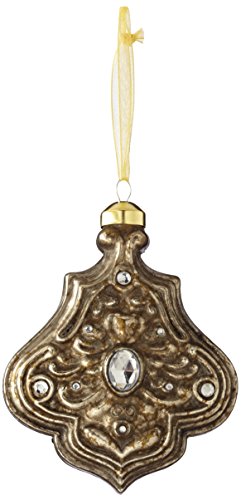 Sage & Co. XAO16747GD 5″ Glass Jeweled Emblem Ornament