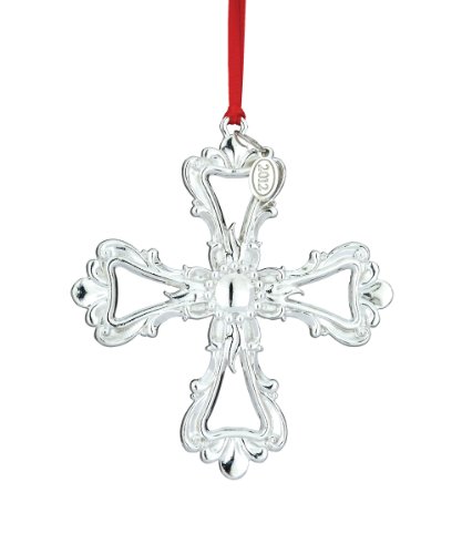 Reed & Barton Scroll Pierced Cross Ornament, 1st Edition, 3-1/2-Inch
