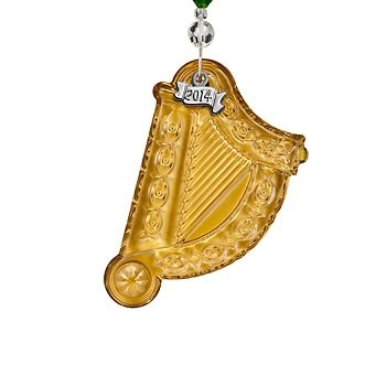 Waterford Crystal 2014 Gold Harp Ornament