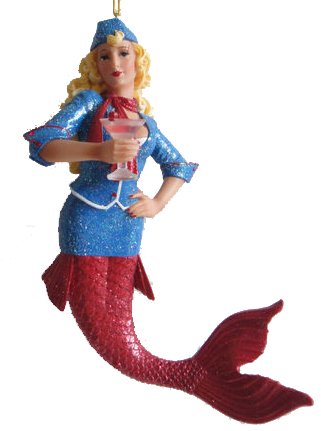 December Diamonds Regina Stewardess Mermaid Ornament