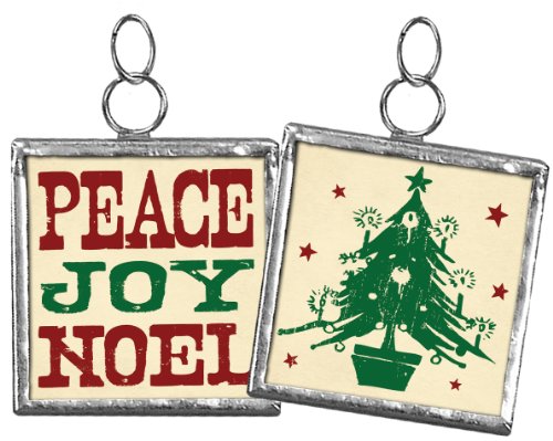 Primitives By Kathy Miniature Christmas Charm Ornament Peace Joy Noel 15779