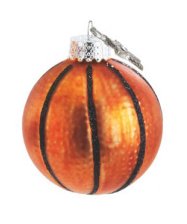 3″ Basketball Glass Christmas Tree Ornament