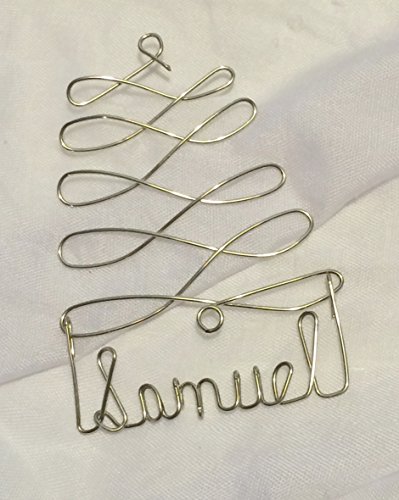 Personalized Christmas Ornament – Silver Tree – ANY Name Designed