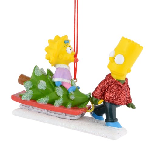 Department 56 Simpsons Giftware Bringing Home The Tree Ornament, 3-Inch