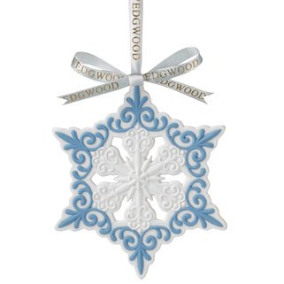 Wedgwood Pierced Snowflake Christmas Ornament