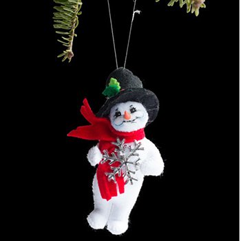 Annalee Dolls 5″ Silver Sparkle Snowman Ornament