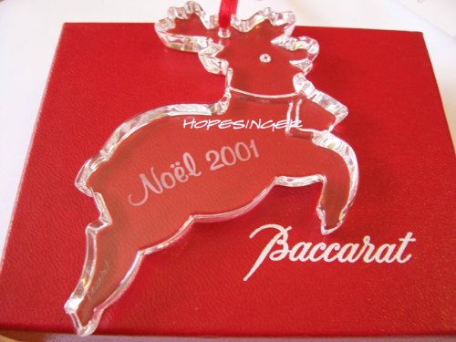 BACCARAT Crystal 2001 Reindeer ORNAMENT