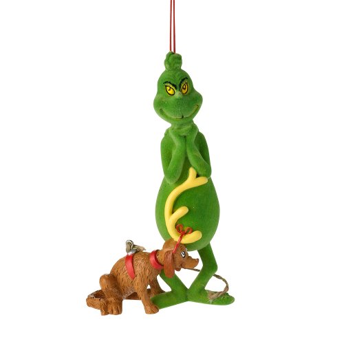 Department 56 Grinch Sneaky Grinch with Max Ornament, 4625-Inch