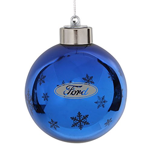 Genuine Ford Light Up Snowflake Globe Ball Christmas Holiday Ornament