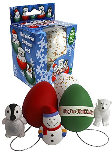 Christmas Ornament Grow Eggs – Hang ‘Em and Hatch ‘Em X-mas Hatching Grow Eggs (1pc) – Hatch Huge 1 of 3 Different Pets!