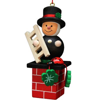 10-0579 – Christian Ulbricht Ornament – Sweep on Chimney – 3″”H x 1.5″”W x 1.5″”D