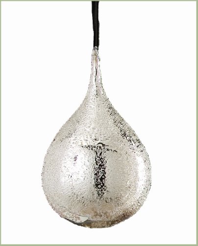 Sage & Co Glass Iced Dew Drop Christmas Ornament