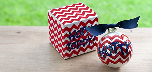 Coton Colors OLE Miss, University of Mississippi (UM) Ornament. Any stylish fan will love this Ole Miss Chevron Ornament… Hotty Toddy! All collegiate ornaments come boxed and tied with a coordinating ribbon making them the perfect gift for anyone.