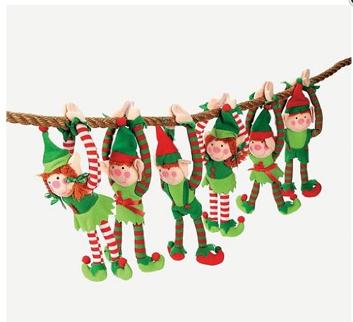 12 – DELUXE PLUSH HANGING CHRISTMAS ELFS – TREE DECORATIONS – HOLIDAY STOCKING STUFFERS