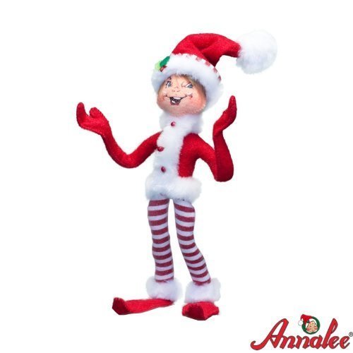 Annalee 9″ Red Shimmermint Elf