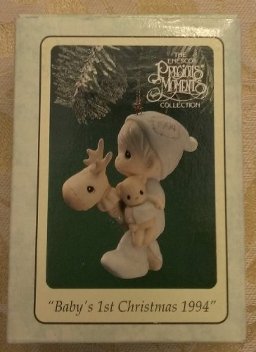 Baby’s 1st Christmas 1994 Boy Precious Moments Ornament #530263