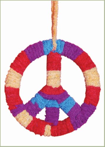 Sage & Co Peace Sign Chenille Christmas Ornament