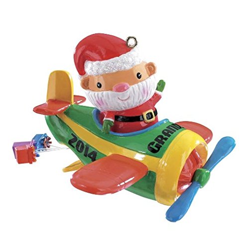 Grandson Santa In Airplane 2014 Carlton Heirloom Ornament