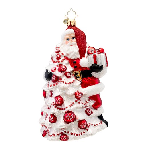 Christopher Radko Glass Red Splendor Santa Claus Christmas Ornament #1017094